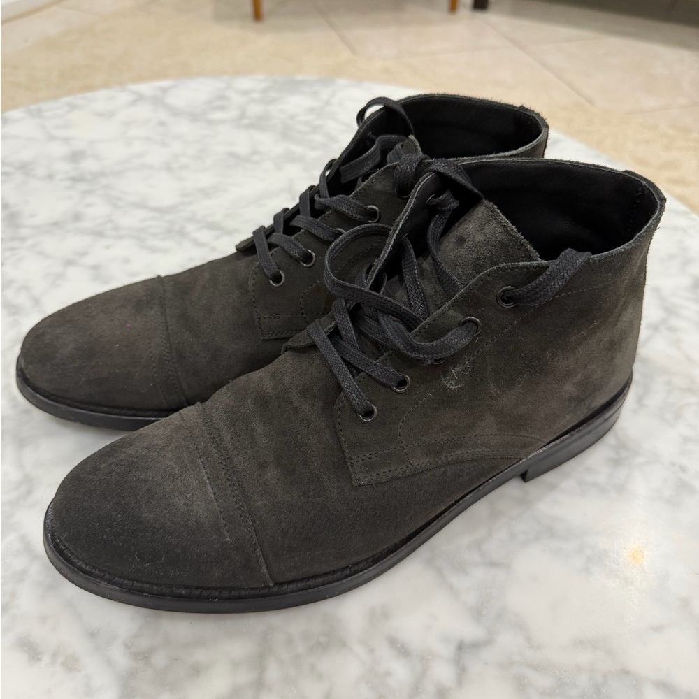Thursday Boot Company Men's Charcoal/Black Suede Chukka Boots